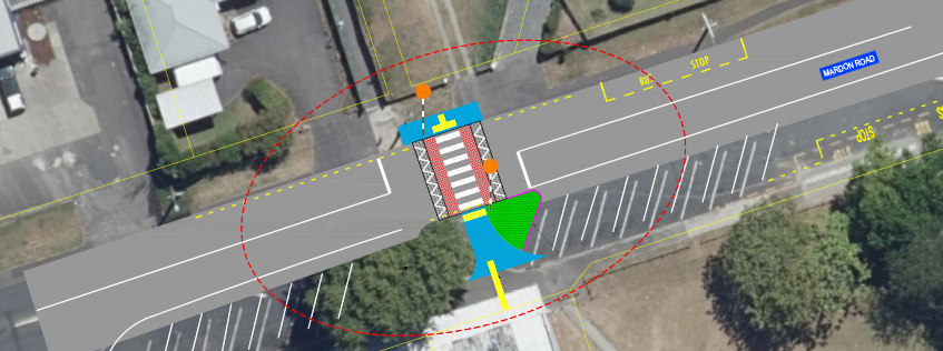 Mardon Road - Proposed raised pedestrian platform consultation plan