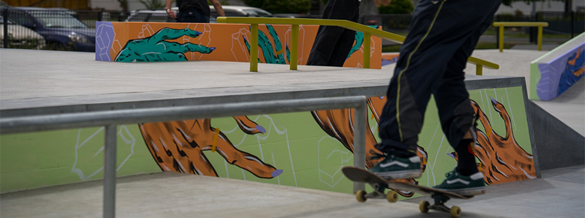 Image of people skateboarding at Nawton skate park
