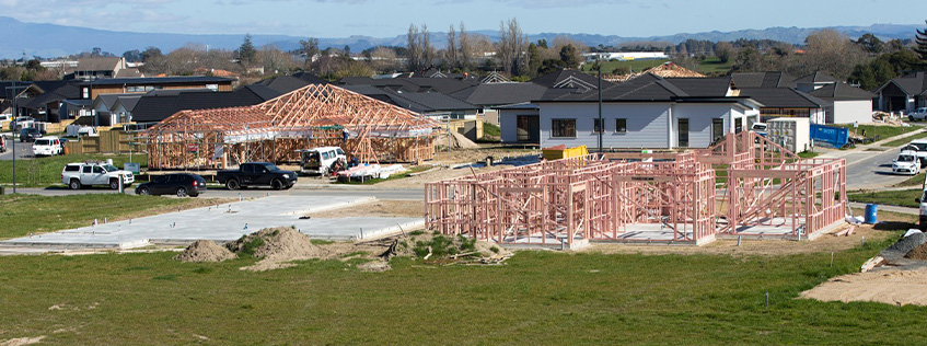 Image of a new house building in progress.