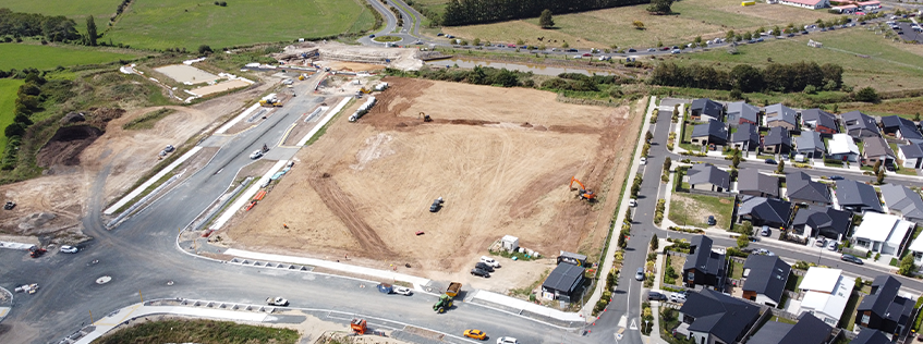 Aerial image of development at Rotokauri
